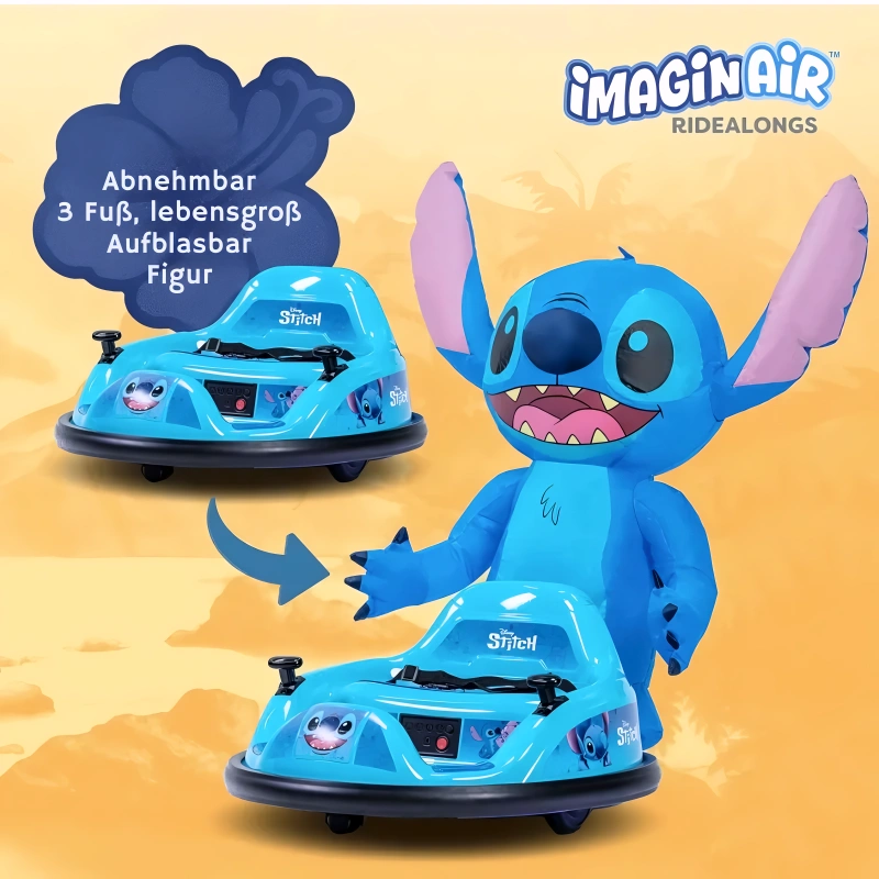ImaginAir™ Aufsitzauto-Autoscooter · 3 Fuß großes aufblasbares Abenteuer für Kinder
